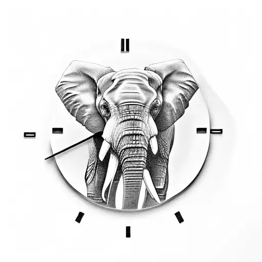 Elephant With Clock