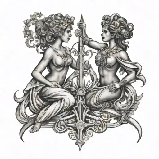 Virgo Libra Pisces Together Symbolizing The Client's