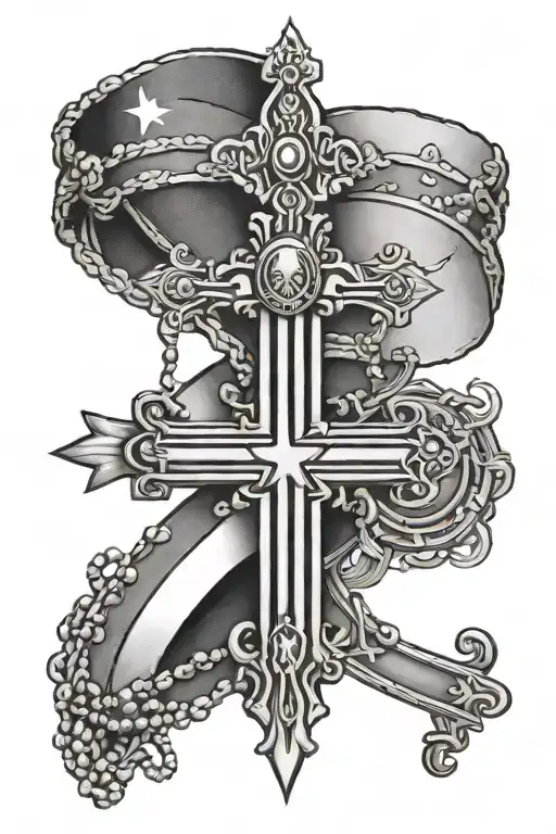 Filipino Flag With Rosary