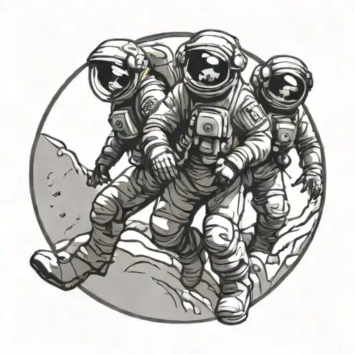 3 Astronaut On A Planet