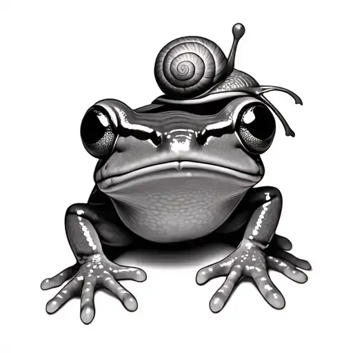 Frog With Snail On His Head