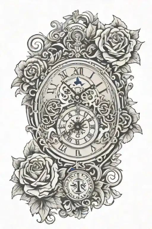 Filigree With Texas Rangers Logo A Clock And Mom