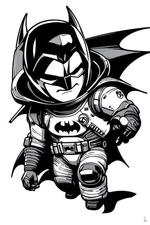 Cartoon Astronaut Batman