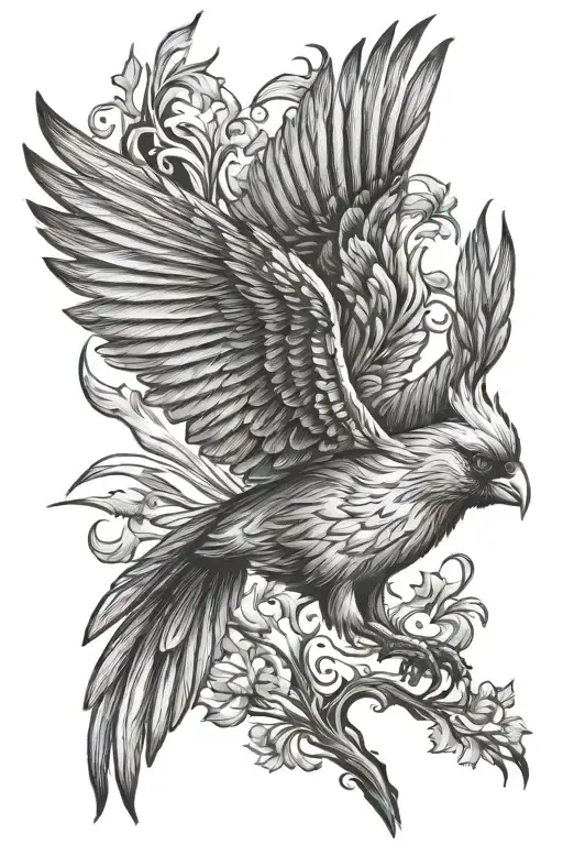 Flaming Flying Cardinal