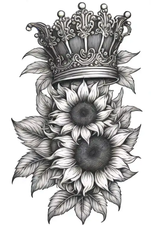 Sunflower With A Crown