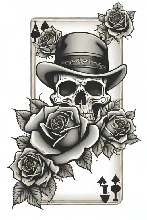 Western Designs And Ace Cards And Roses