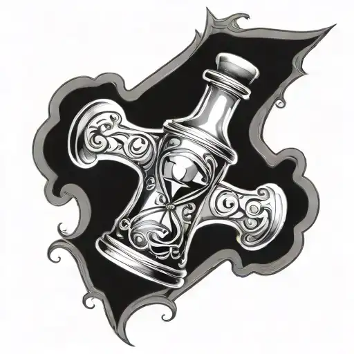 Love Piece Hour Glass Bottle Morphing