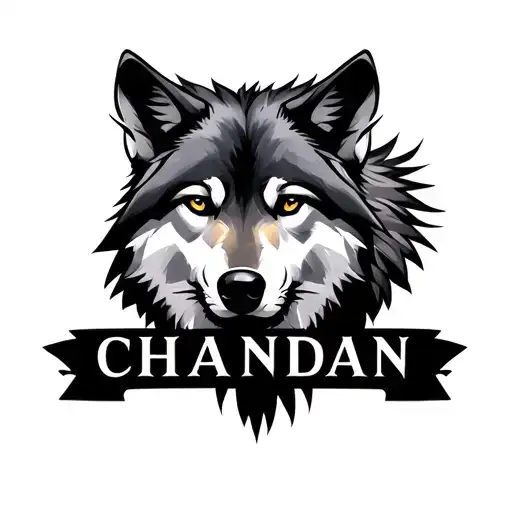 Aries Sign With Wolves And My Name Chandan