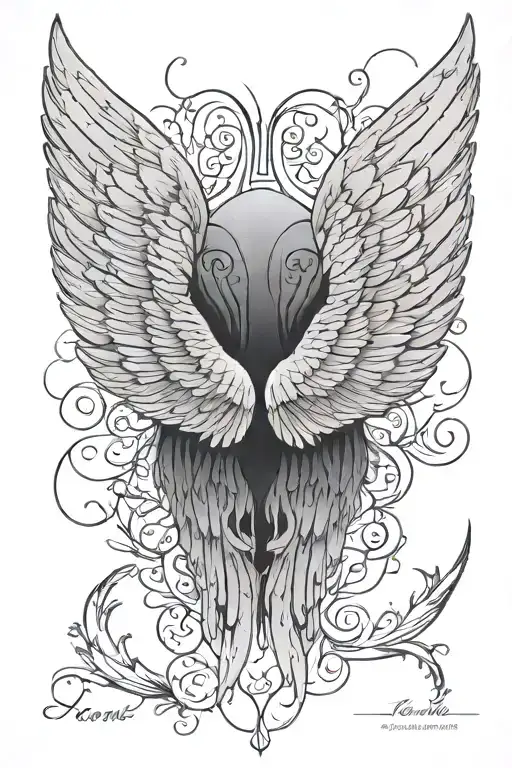 Wings With Quote On Spine