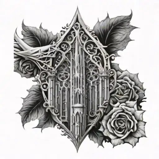 Gothic Cathedral Pattern Lower Arm Elbow