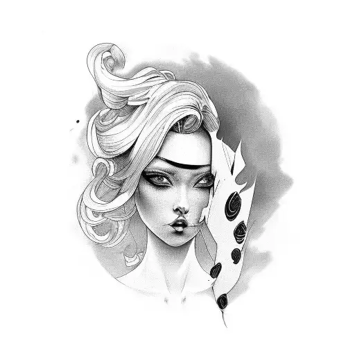 Lady With Thick Black Hair