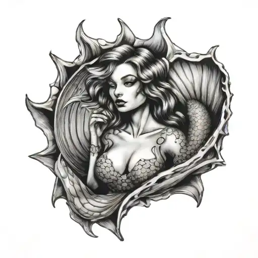 Mermaid In A Shell Merging