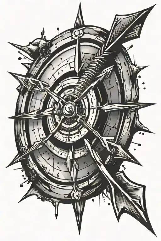 Crosshair And Arrow Piercing