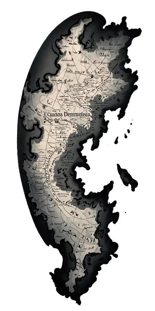 Old Spanish Nautical Map