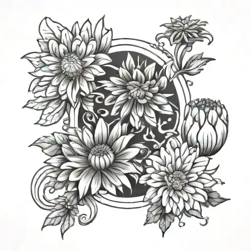 Chrysanthemums And Sag Star Sign