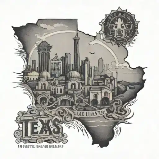 A Sleeve Dedicated To San Antonio Texas State Outline