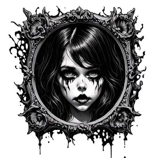 Scary Girl In Picture Frame