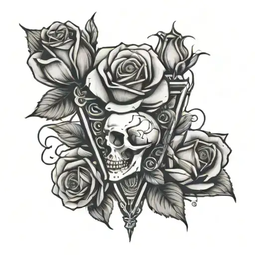 Afi Sing The Sorrow Inspired Design Featuring A Single Rose And A Coffin