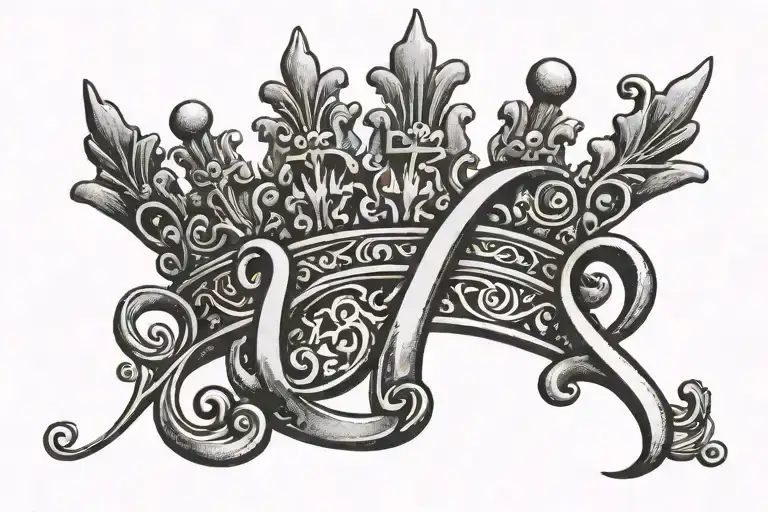 Divine Word With Small Crown On The Letter I