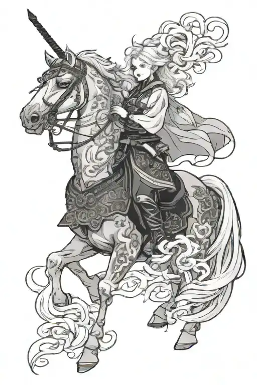 Onna-musha But A Eurpoean Blonde Lady In Black And Grey