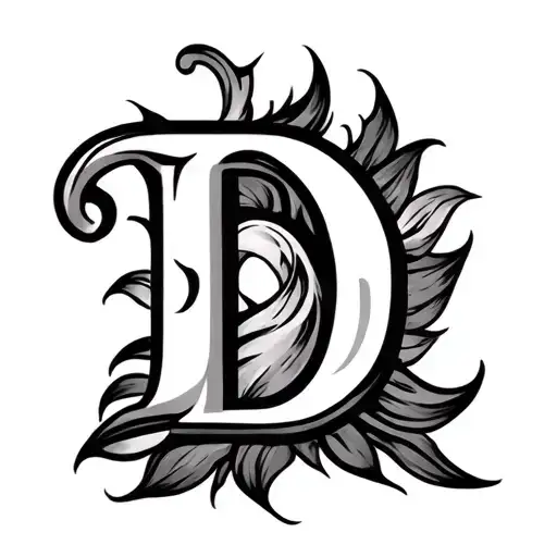 Letter D With Shivji Religious