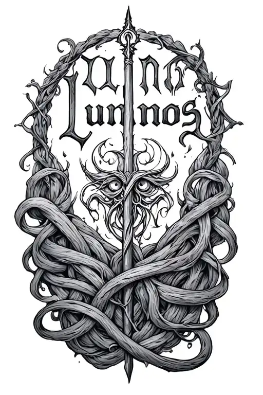 Word Lumos With The Elder Wand Intertwined