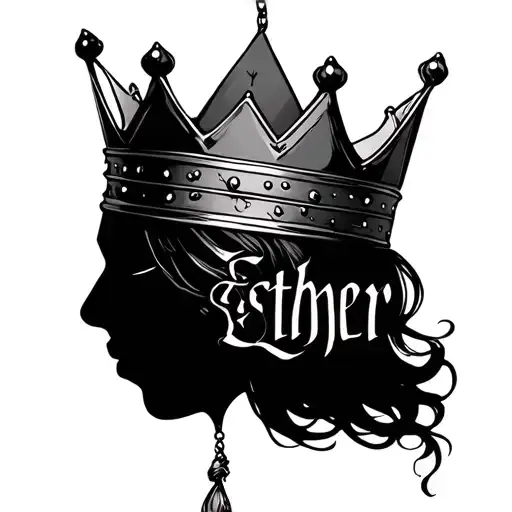Esther Word Crown Hanging