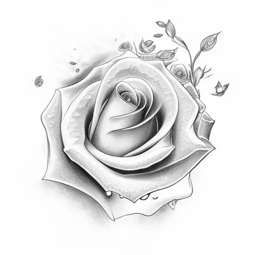 Dove With Sun Rays And A Rose