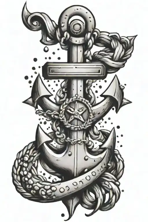 Nautical Anchor With Spots For Dates