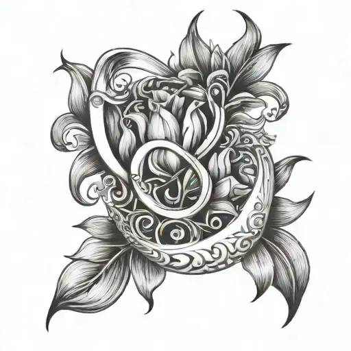 Infinity Symbol With Lilies And Tulips