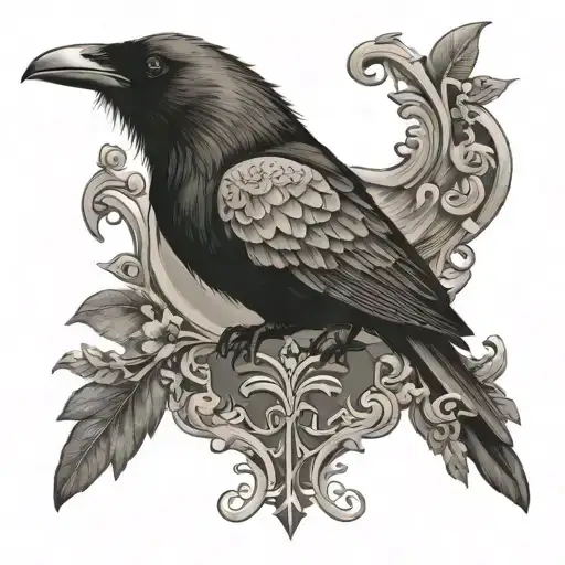 Nordic Raven On Chest