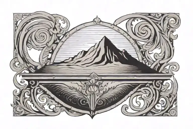 Dune Book Series Themed Chest Tattoo Minimalist