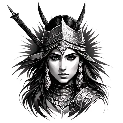 Face Of Girl Warrior Middle East