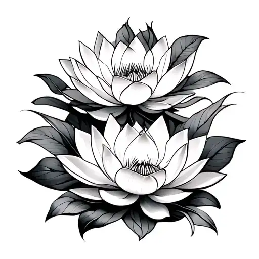 Lotus Flowers And Warriors