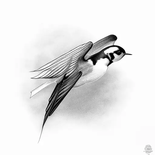 Swallow Bird With 3 Childrens Names