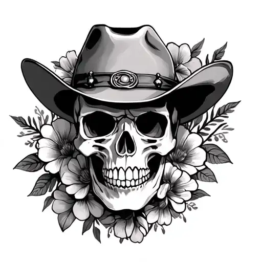 Cowboy Skull Flower Bouquet