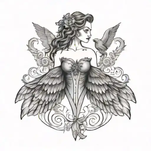 Name Of Carmen Between Wings With Date 17 - 05 - 24