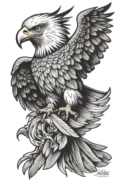 Majestic Fish Eagle Holding Fish