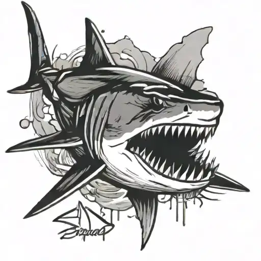 Shark With 5 Tally Marks