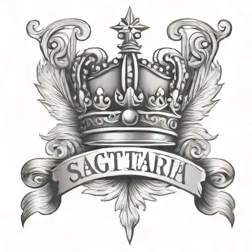 King Crown With Date 18 12 2021 And Sagittarius Symbol