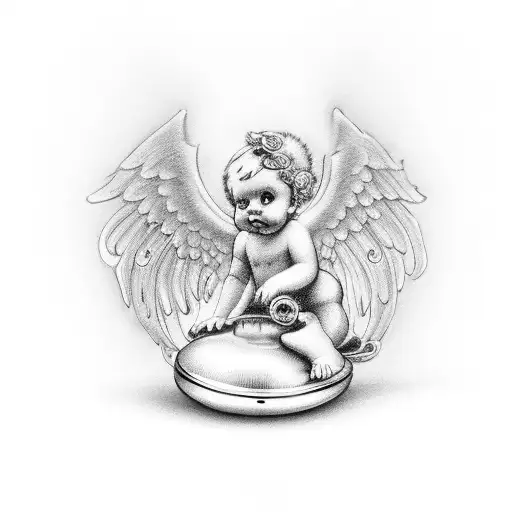 Pocket Watch Cherub Dates