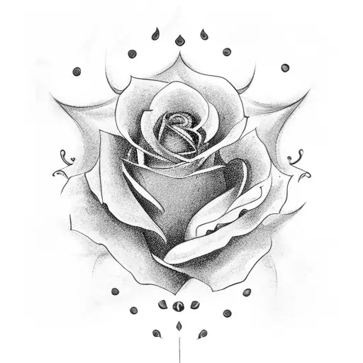 Gothic Castle Leading Into A Rose