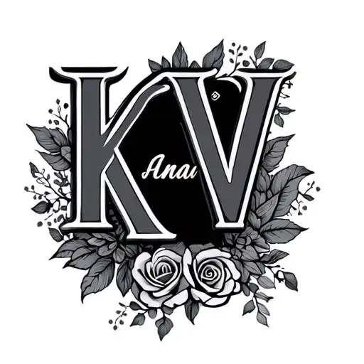 Collabe With The Name K And V Ana Make The Tattoo Simple Of Love Atractive And Creative