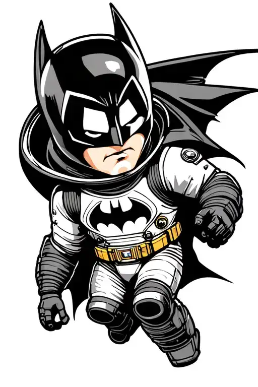 Cartoon Astronaut Batman