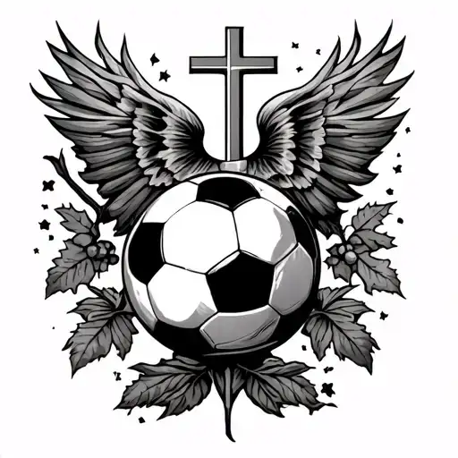 Soccer Faith And Wineyard On Sleeve