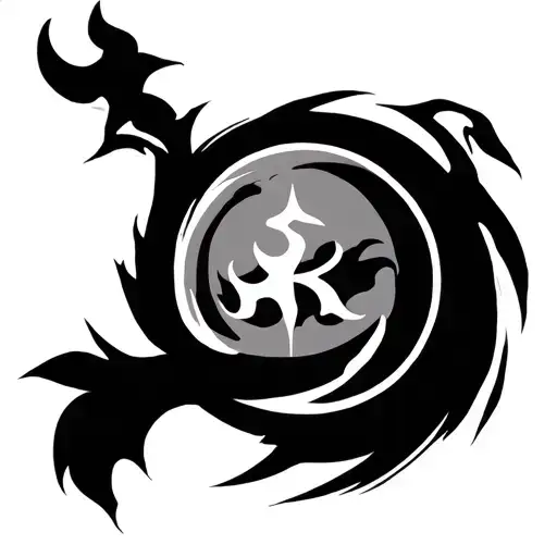 Karna Symbol And Circle