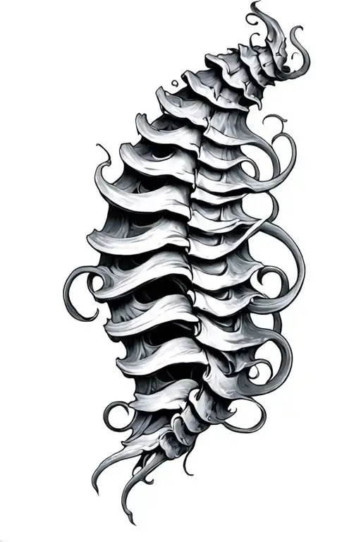 Medusa Spine Tattoo Design