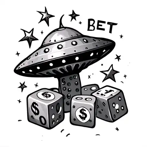 Bet On Me With Money Dice Ufo And Stars