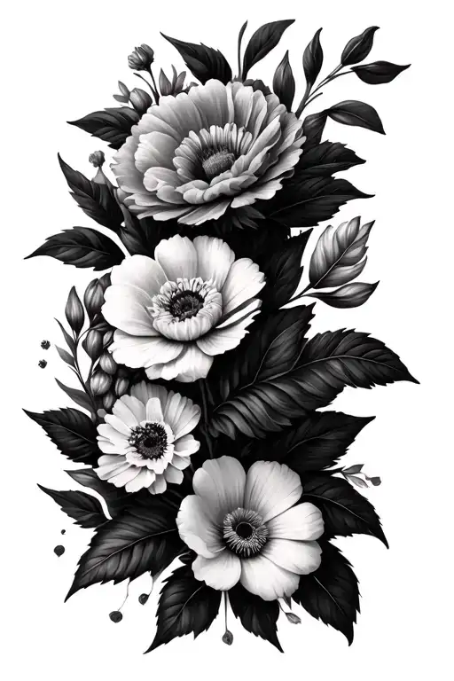 Floral Design Containing The Birth Flowers For January May August And December