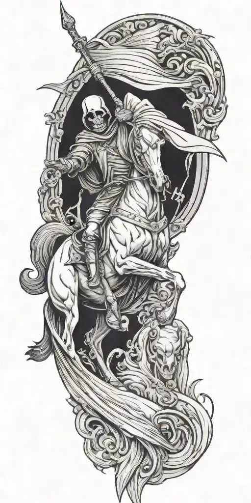 Grim Reaper On Pale Horse